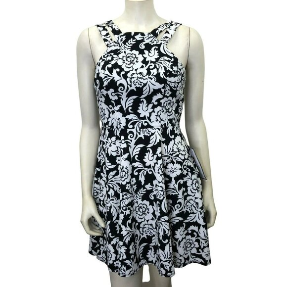 B.‎ DARLIN DOUBLE STRAP FIT & FLARE JUNIOR DRESS SIZE 7/8 NEW WITH TAG - Picture 1 of 6